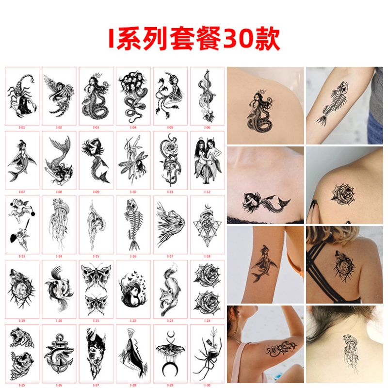 Tatto temporary kekinian gambar aesthetic/tatto mini/tatto kulit waterproof
