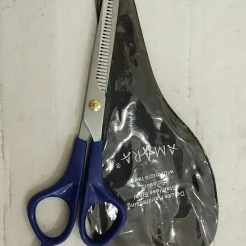 AMARA / Gunting Rambut Gerigi 1 Sisi / Gunting Sasak / Gigi Penipis