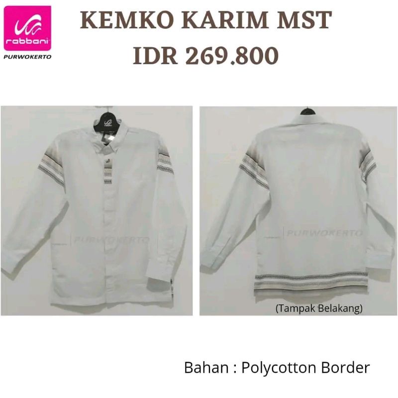 RABBANI KEMKO TERBARU KEMKO PANJANG TERLARIS - baju koko rabbani putih - baju koko lengan panjang pu