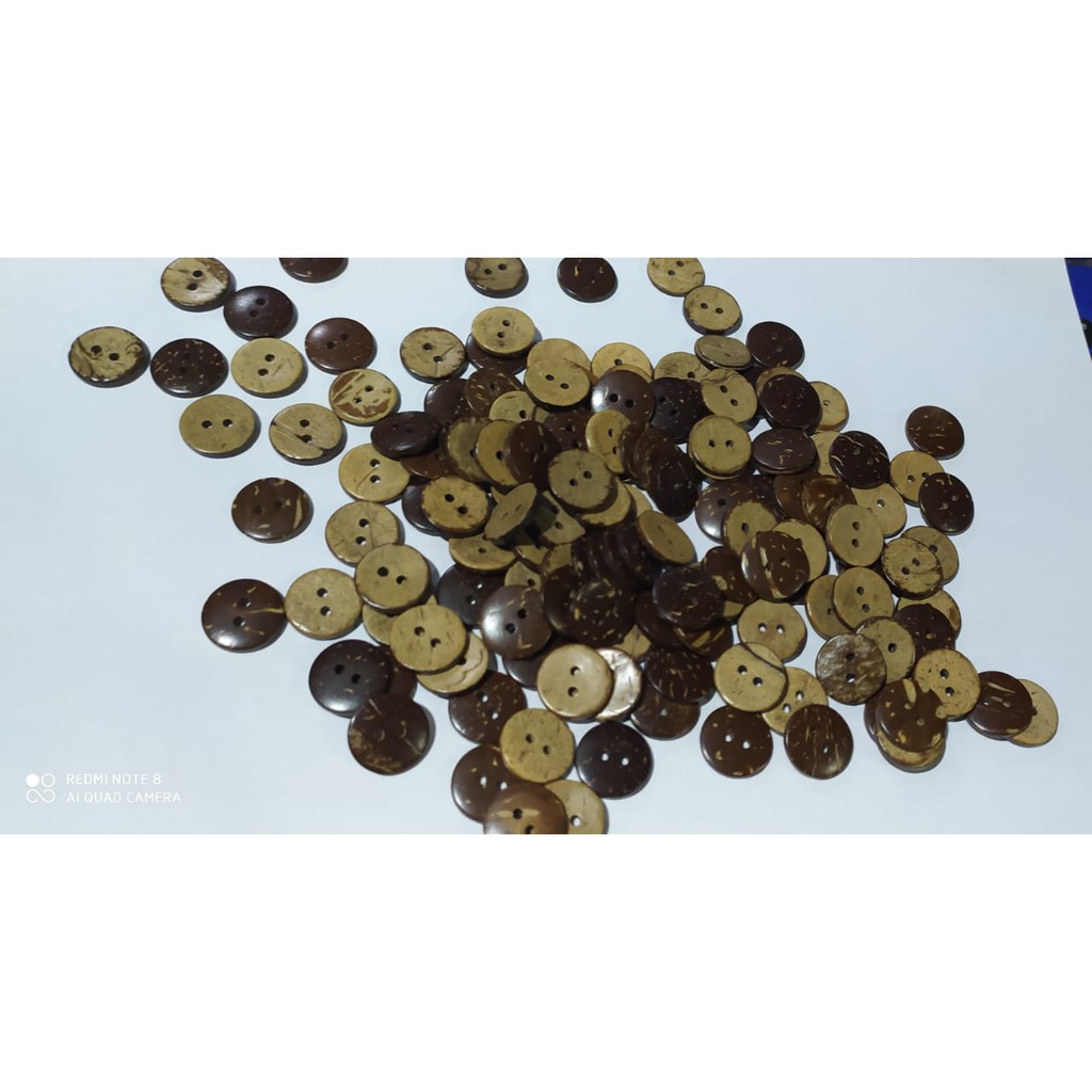 kancing batok ukuran 15 mm 1,5 cm - kancing batok 24 L isi -+ 400 - Kancing Batok - Kancing Lubang 2