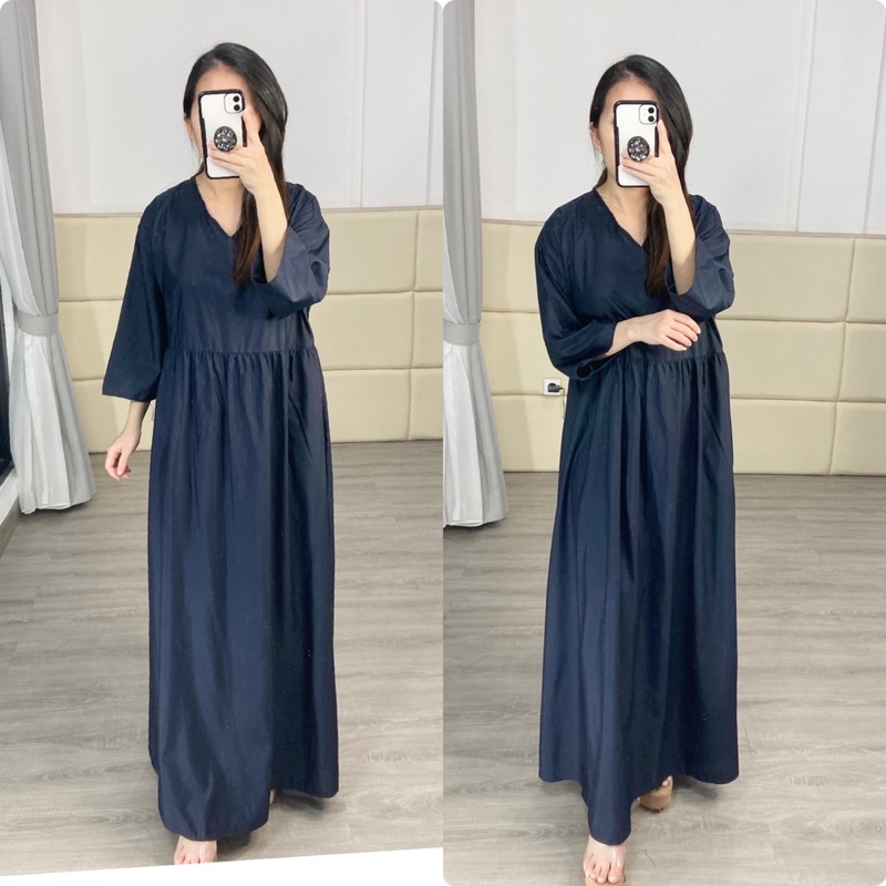 real pic maxi muslim LD 110 , maxi fashion v neck