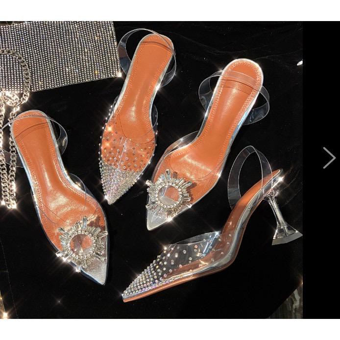 [COD Saja] 0129 Fashion Sepatu Heels Bohemian Transparan-4