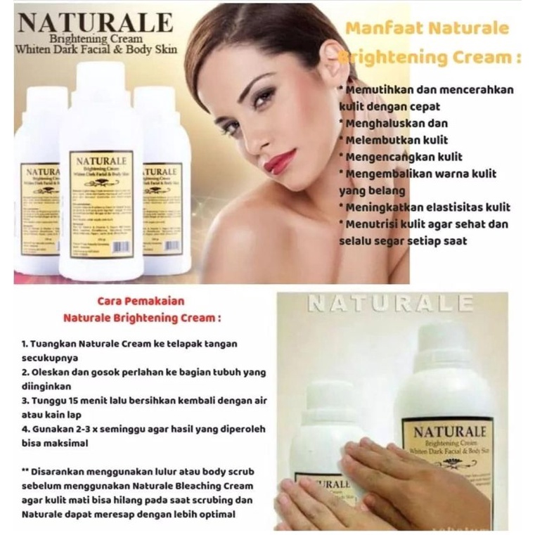 NATURALE BRIGHTENING BODY CREAM/BLEACHING NATURALE/KRIM PEMUTIH BADAN