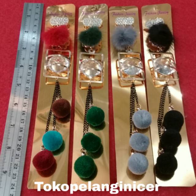 Bros Dagu Hijab BARU TokoPelangiNicer Bross Jilbab Aksesoris Fashion Muslim Pompom Premium