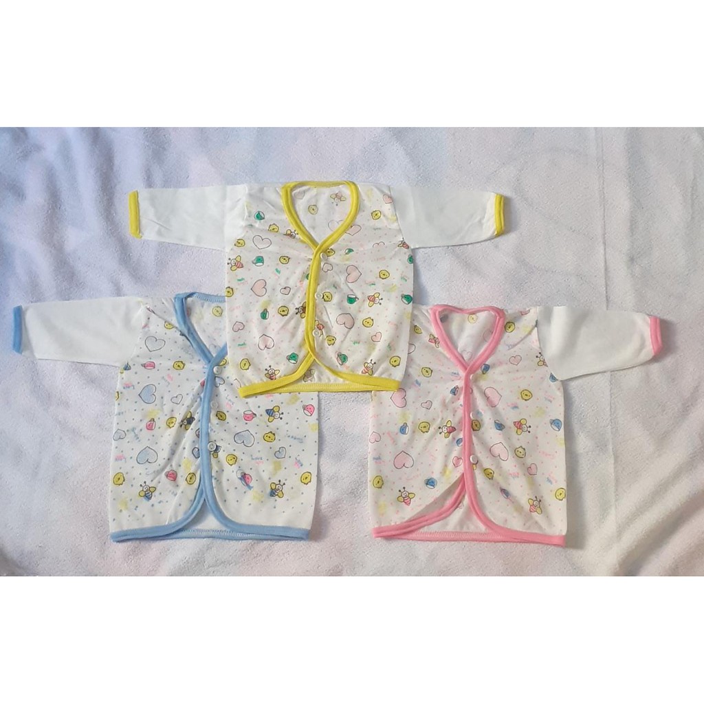 Lusinan Baju Bayi Lengan Panjang Katun &amp; Warna