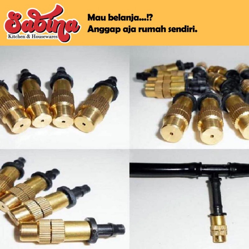 Kepala Semprotan Sprinkler Irigasi Air Nozzle Brass VanKood 10PCS