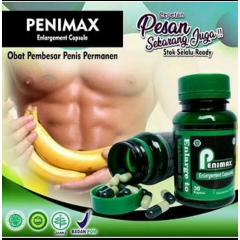 PENIMAX ASLI ORIGINAL SUPLEMEN OBAT HERBAL PEMBESAR PANJANG ALAT VITAL PRIA 100% HERBAL