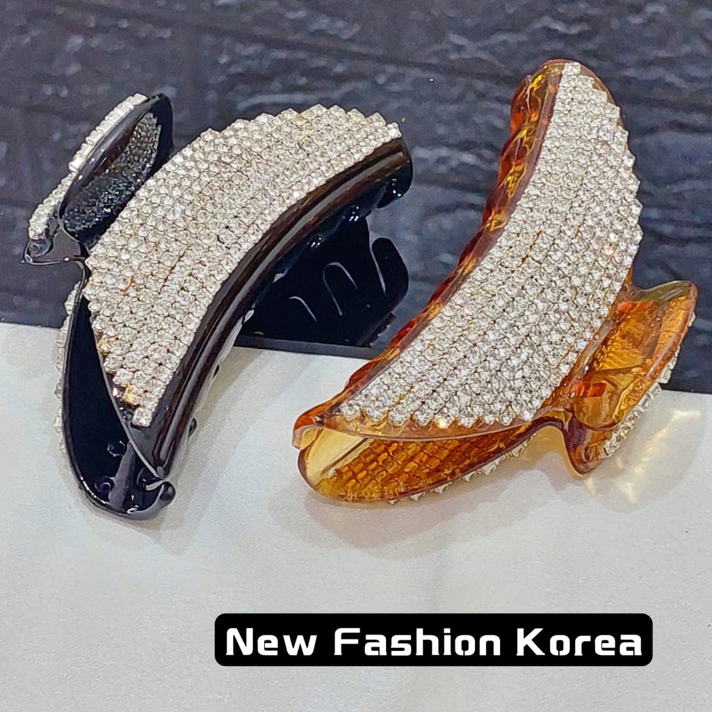 Jepit rambut korea premium jedai salon wanita elegan mode full zirkon terbaru original import 9cm JD02#