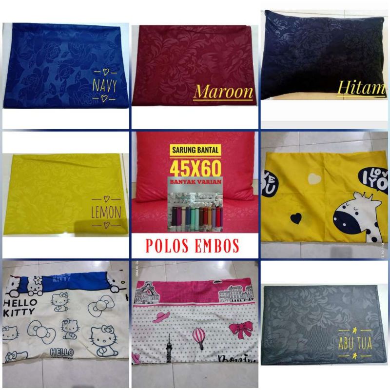 SARUNG BANTAL Size King Koil 50X70 SARUNG BANTAL POLOS EMBOS SARUNG BANTAL MOTIF SARUNG BANTAL KARAKTER  AESTHETIC ADEM TIDAK LUNTUR MURAH