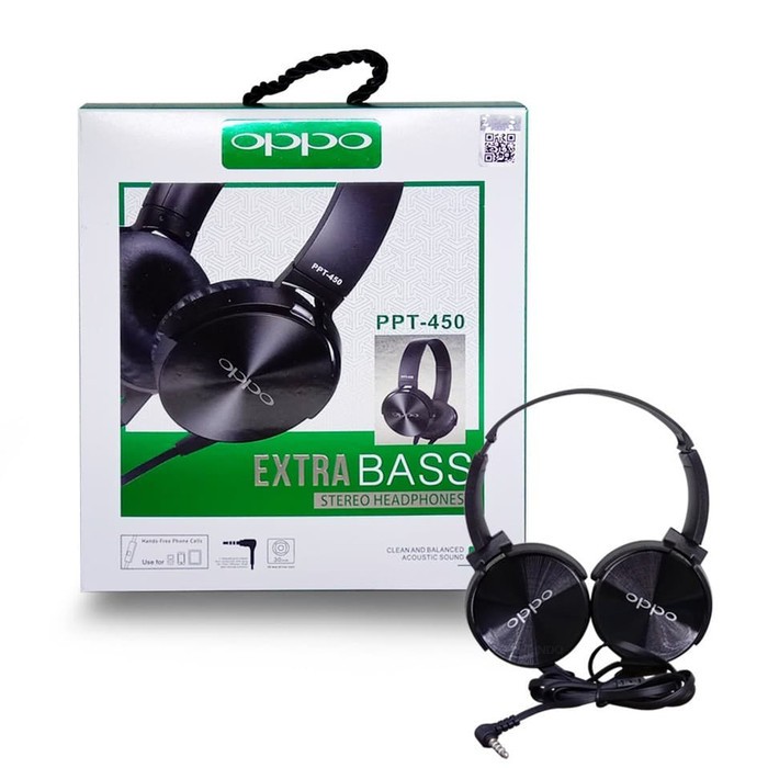 HEADSET HEADPHONE BANDO OPPO PPT 450 HEADPHONE STEREO EXTRA BASS