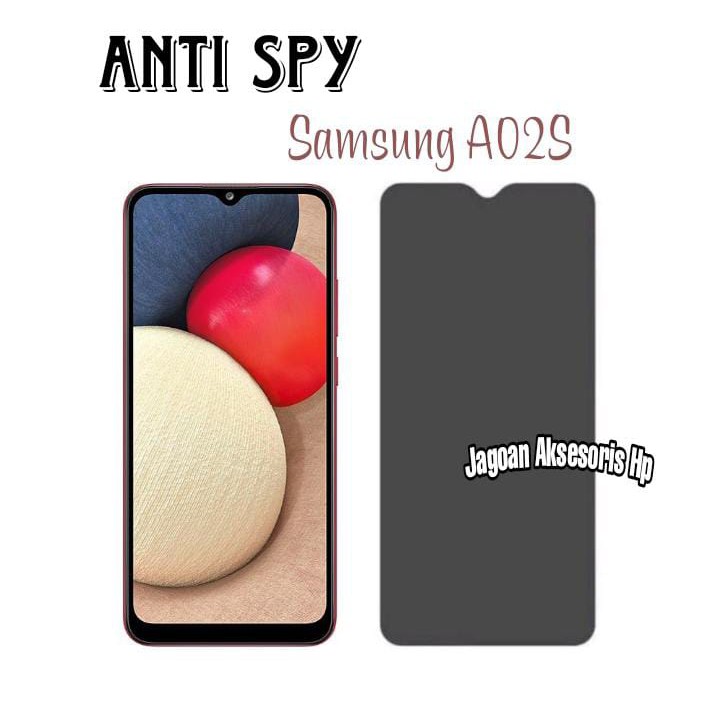 Tempered Glass ANTI SPY Samsung A02s A025F 6.5 inch Anti Gores Kaca PRIVACY Anti Intip