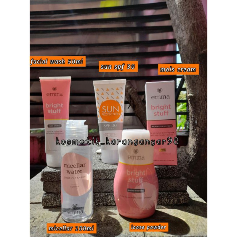 Emina bright stuff paket / kulit remaja / paket glowing emina