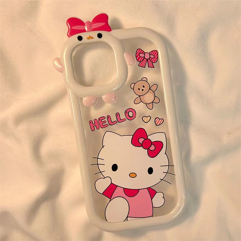 Soft Case Silikon TPU Transparan Motif Kartun Kucing 3D Untuk iPhone 14 13 12 11 Pro Max X Xr Xs Max iPhone 7 8 6 6s Plus SE 2020 Fashion Cute Kitten Cartoon Phone Case Clear 3D Thick Lens Protection Shockproof Silicone TPU Soft Case Protective Back Cover