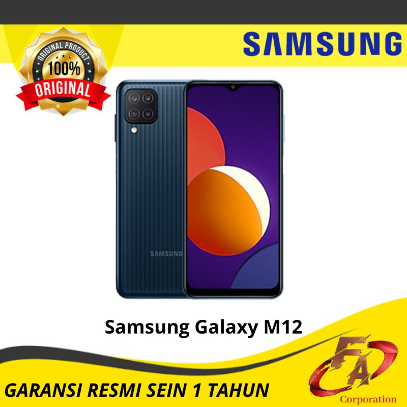 Samsung Galaxy M12 RAM 3/32GB - Garansi Resmi Samsung Indonesia