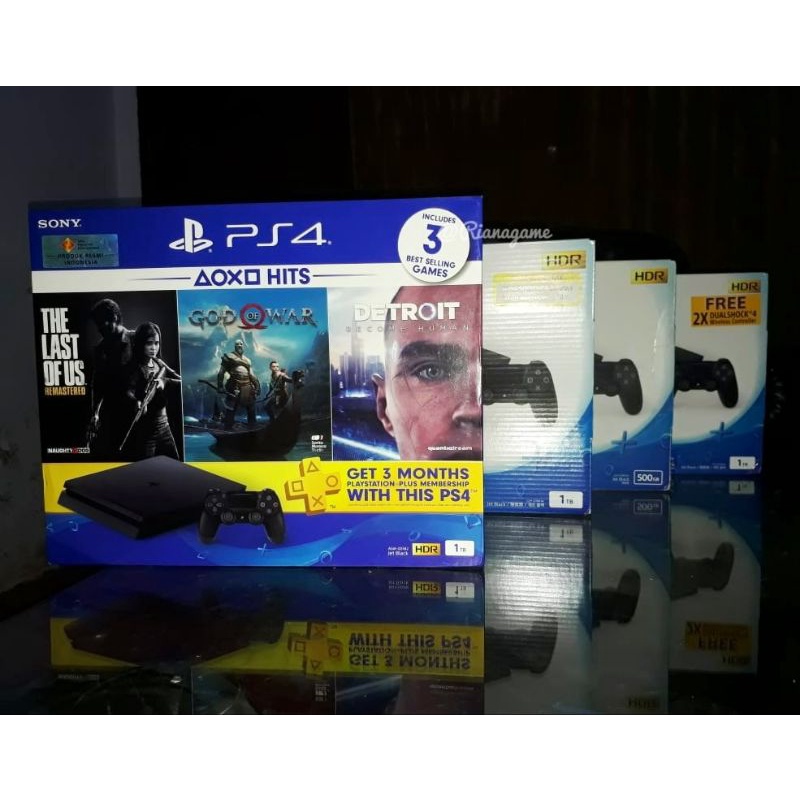 PS4 Slim Sony Playstation 4 Original 500 GB 1 TB Bekas Second Mesin Console PS 4 Original Firmware O