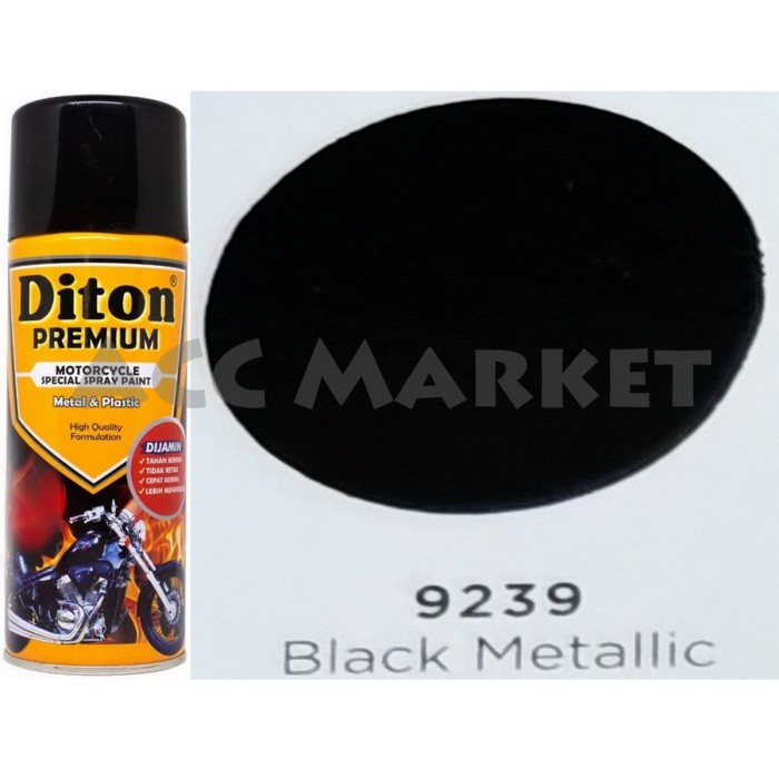 Pilox Diton Premium Pilok Pylox Hitam Metalik Black 9239