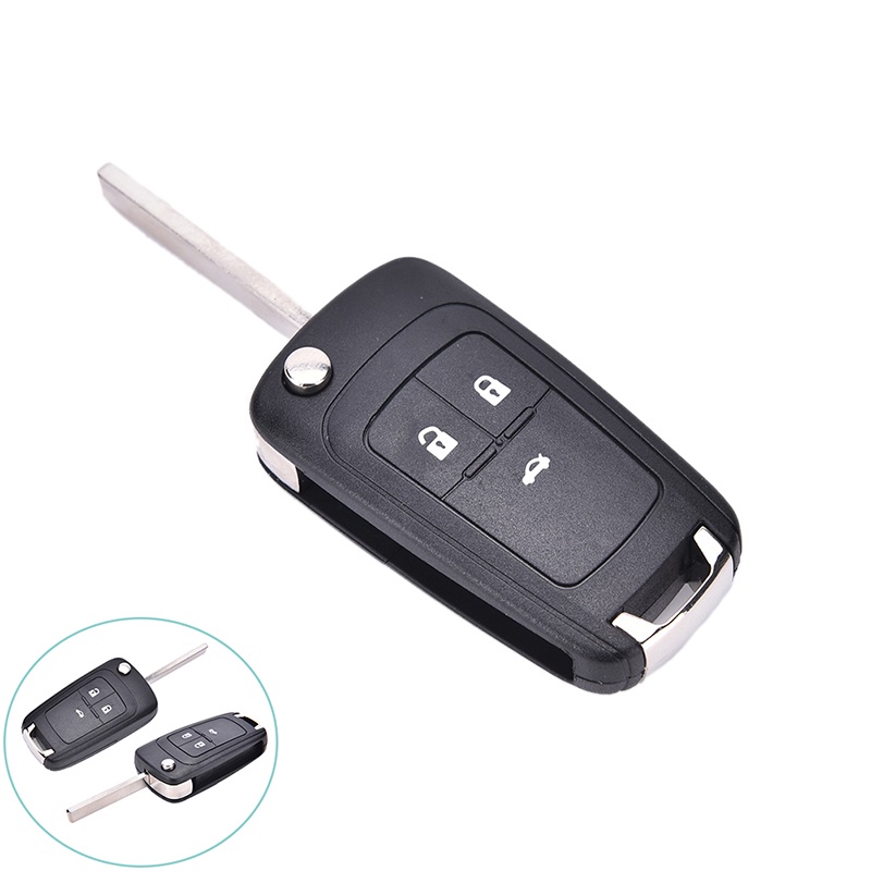 {LUCKID}lip Folding 3 Button Flip Remote Key Shell Case Cover Fob for Chevrolet Cruze