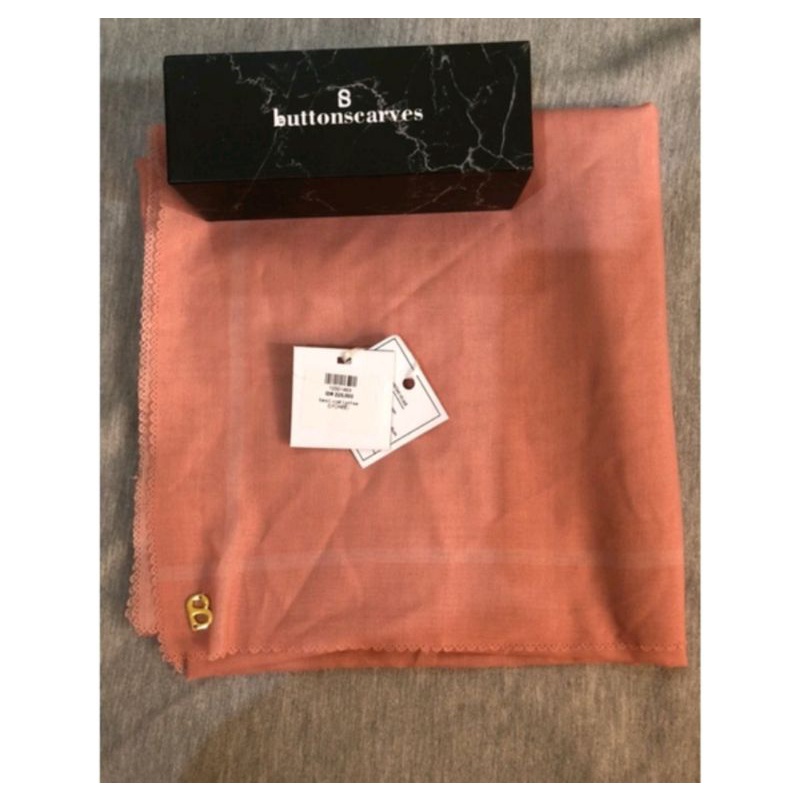 Buttonscarves Preloved Basic Voal BlackBox Warna Lychee