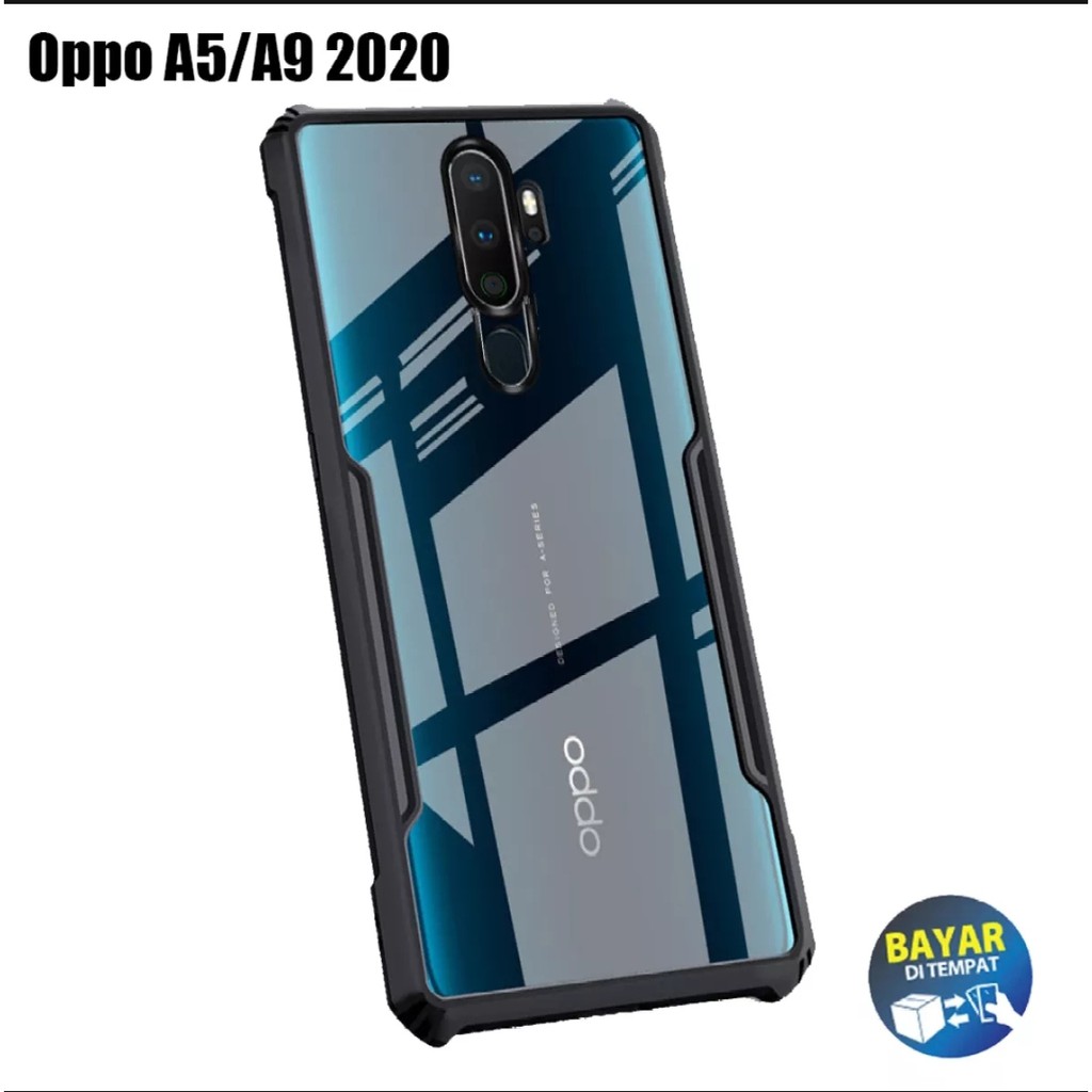 Case Oppo A9 2020 / Oppo A5 2020 / Oppo A54 / Oppo A74 Hardcase Armor Fusion Bumper Transparant