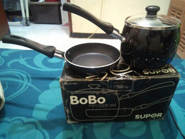 Panci Sauce Pan Dan Wajan Fry Pan Mini Bobo Supor Isi 2 Pcs