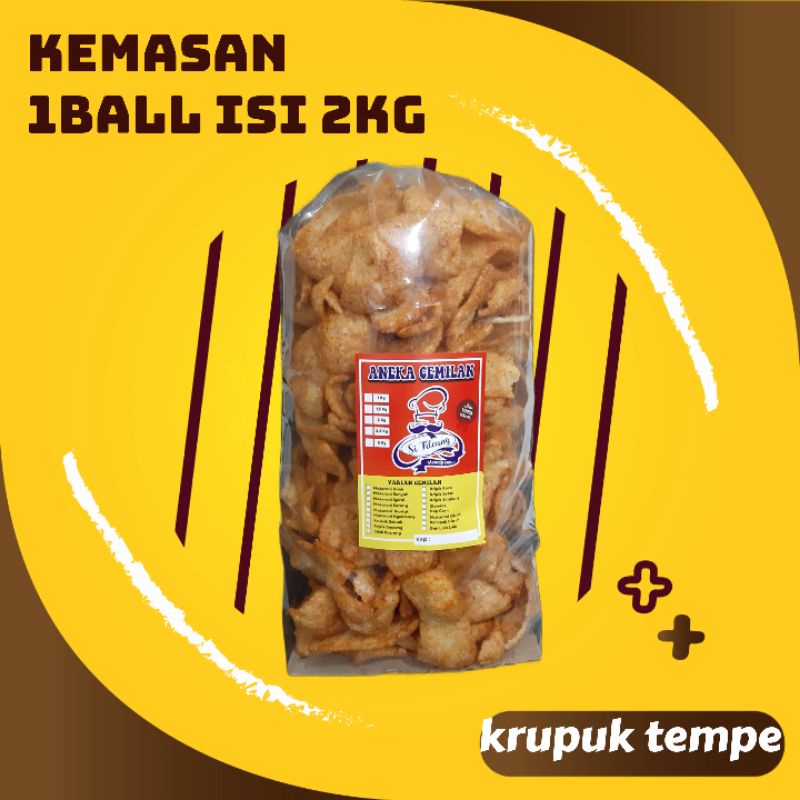 

krupuk tempe pedas 1 ball isi 1kg