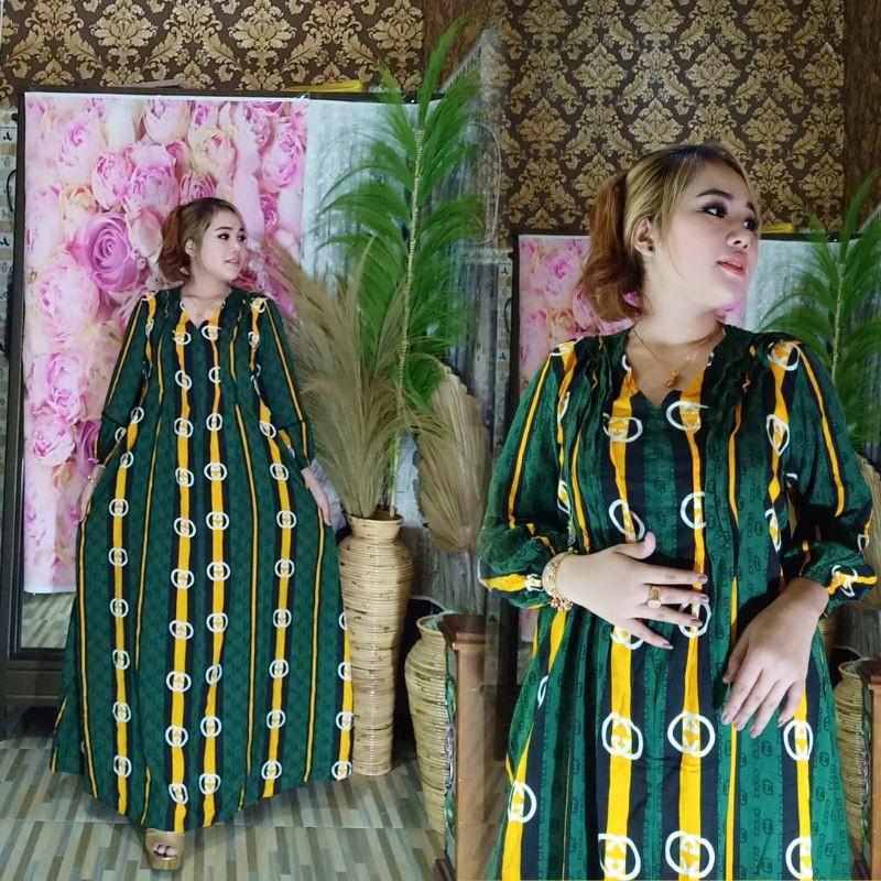 Daster Gucci tangan Panjang Jumbo