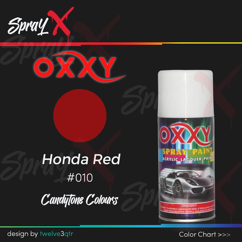 OXXY CANDYTONE HONDA RED 010 / MERAH CANDY #010 300ML - CAT SEMPROT / SPRAY PAINT / PILOX