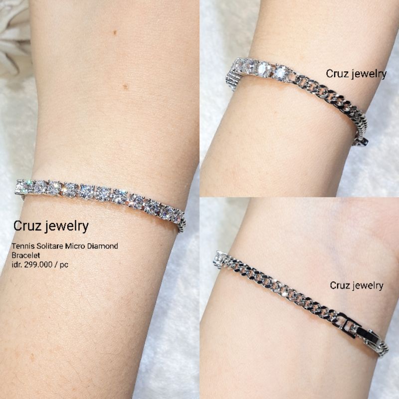 Tennis Solitare Micro Diamond Bracelet