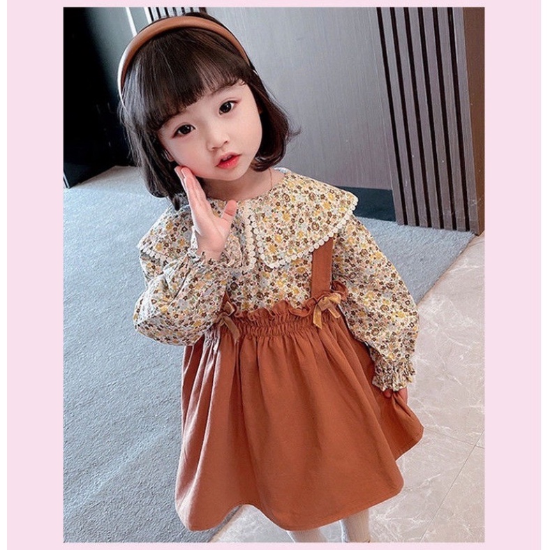 【Happy Baby】0- 4Tahun QZ-35 Dress anak perempuan Motif bunga Fashion Anak