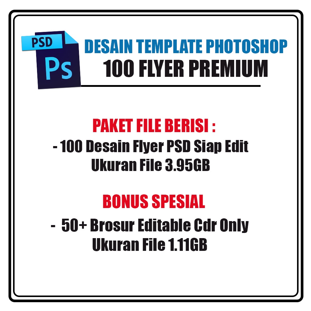 100 Template Desain Flyer PSD Premium + Bonus