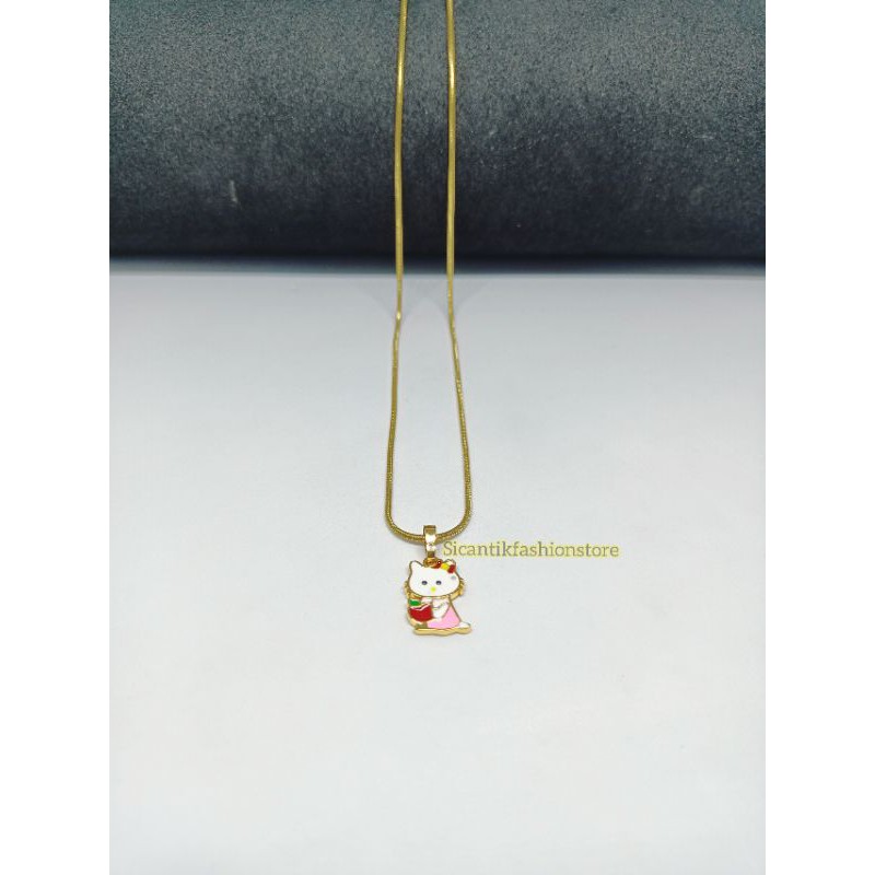 PROMO kalung Titanium Anak-anak Hello Kitty terlaris anti karat selamanya liontin anak lapis emas