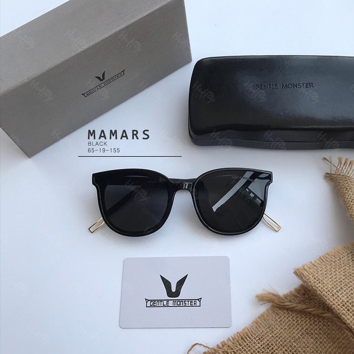 Kacamata  Hitam Gaya Sunglass Pria Kacamata Wanita Anti Silau GM Mamars+fullset Termurah KHA28