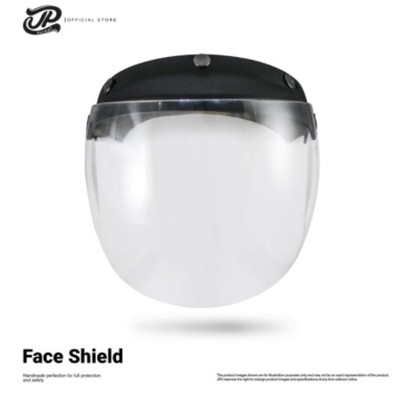 MASKER HELM FACE SHIELD Pelindung wajah bahan ABS &amp; Polycarbonate APD CORONA COVID