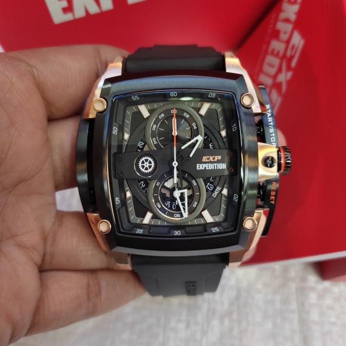 Jam Tangan Pria Original Exp Expedition E 3008 M Stainless Steel Mimumi.S