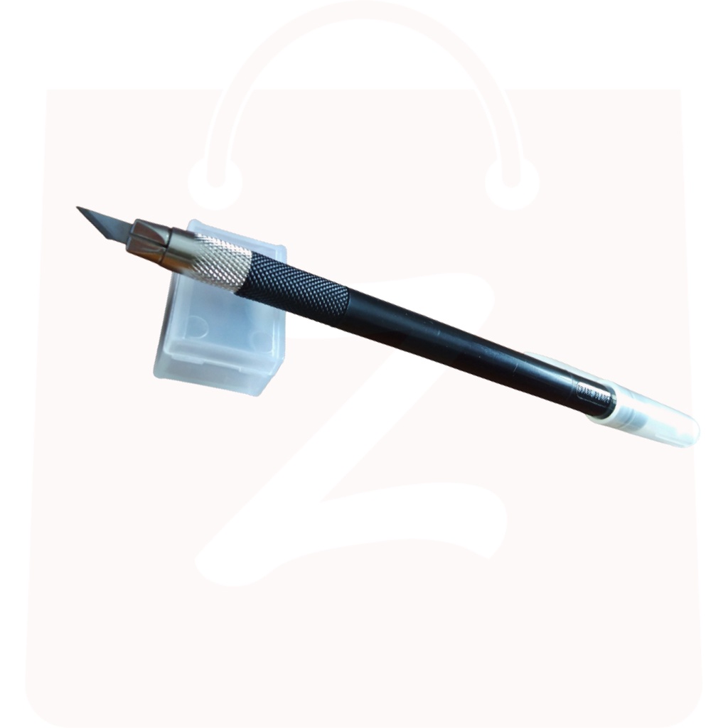 

Pen Cutter Model Pulpen Free Mata Pisau Blade 10 Potong Kertas Craft paper Stiker
