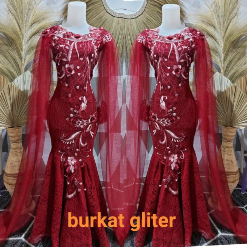 duyung burkat gliter bersayap murahhh