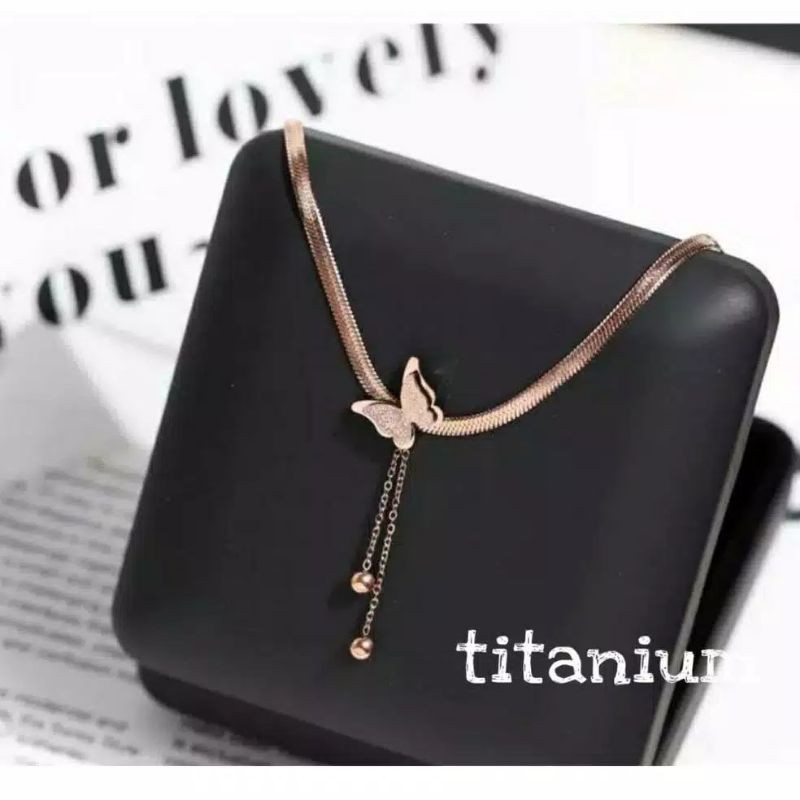 Kalung Butterfly Rose Gold