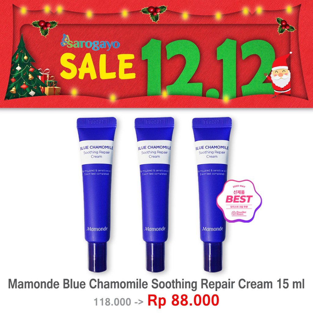 [sarogayo] READY STOCK Mamonde Blue Chamomile Soothing Repair Cream 15 ml Trial size