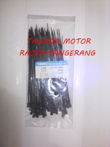 kabel ties-tali ties 2.5 x 150mm hitam