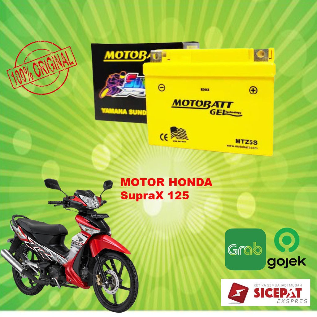 aki kering motor HONDA SUPRA X 125 MTZ5S ACCU KERING GEL MOTOBATT