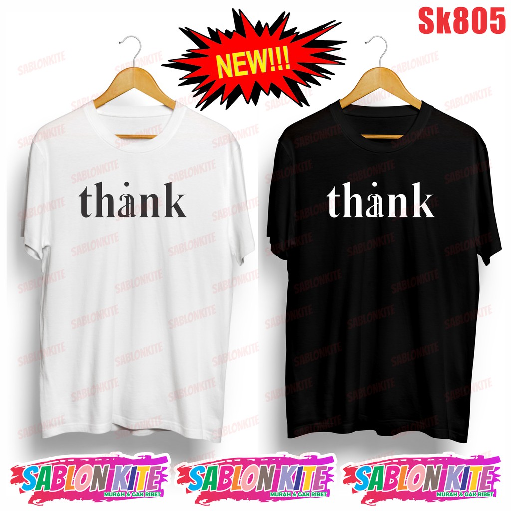 MURAH!!! KAOS KPOP JUNGKOOK THANK THINK UNISEX SK805 COMBED 30S