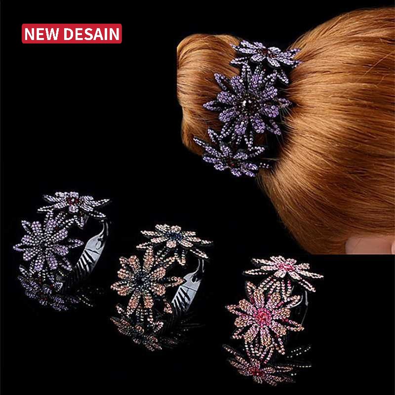 Jepit Rambut Korea wanita full kristal desain terbaru origianal import