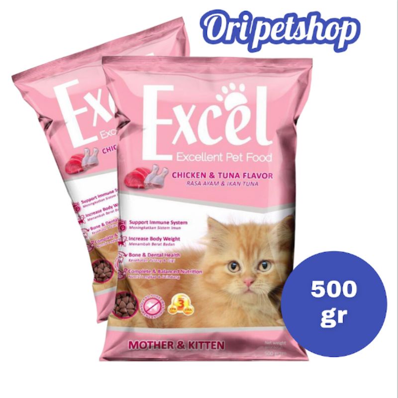 Excel 500gr Mother &amp; Kitten Makanan Anak Kucing