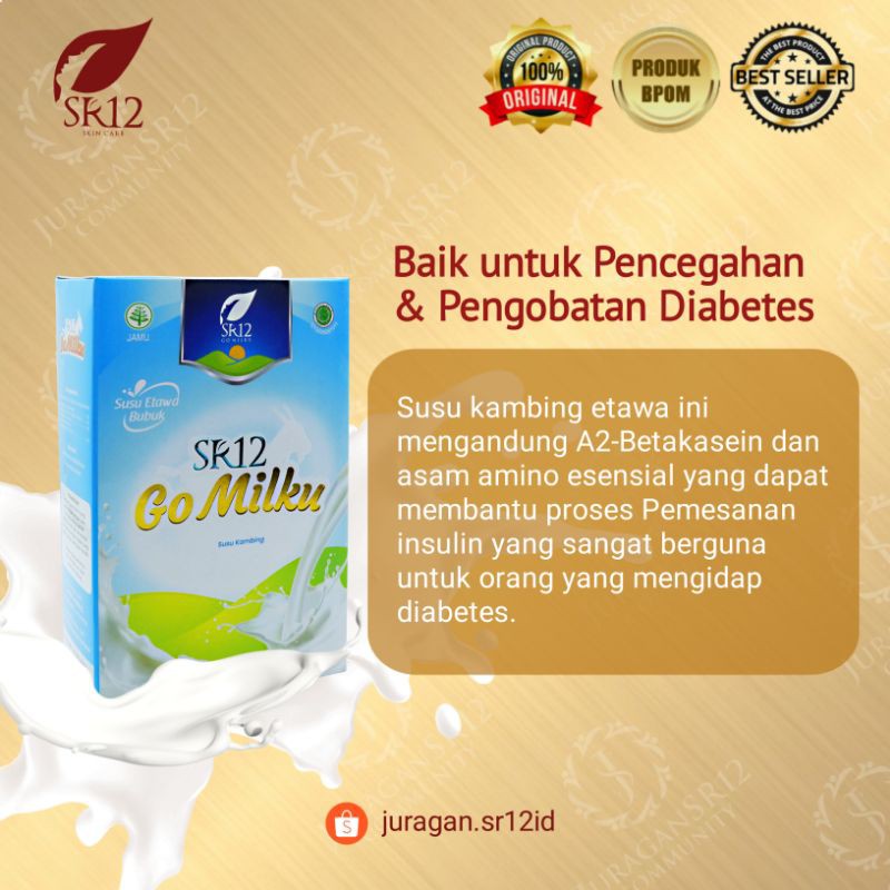 SR12 GO MILKU SUSU ETAWA TERBAIK / GOMILKU 600gr SUSU KAMBING KUALITAS PREMIUM