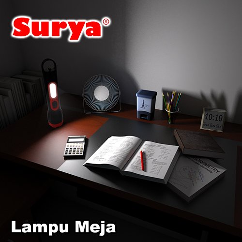 Surya Lampu Senter LED Super Terang SYT L015 0.5W + 4W COB Light LED Rechargeable 8 JAM