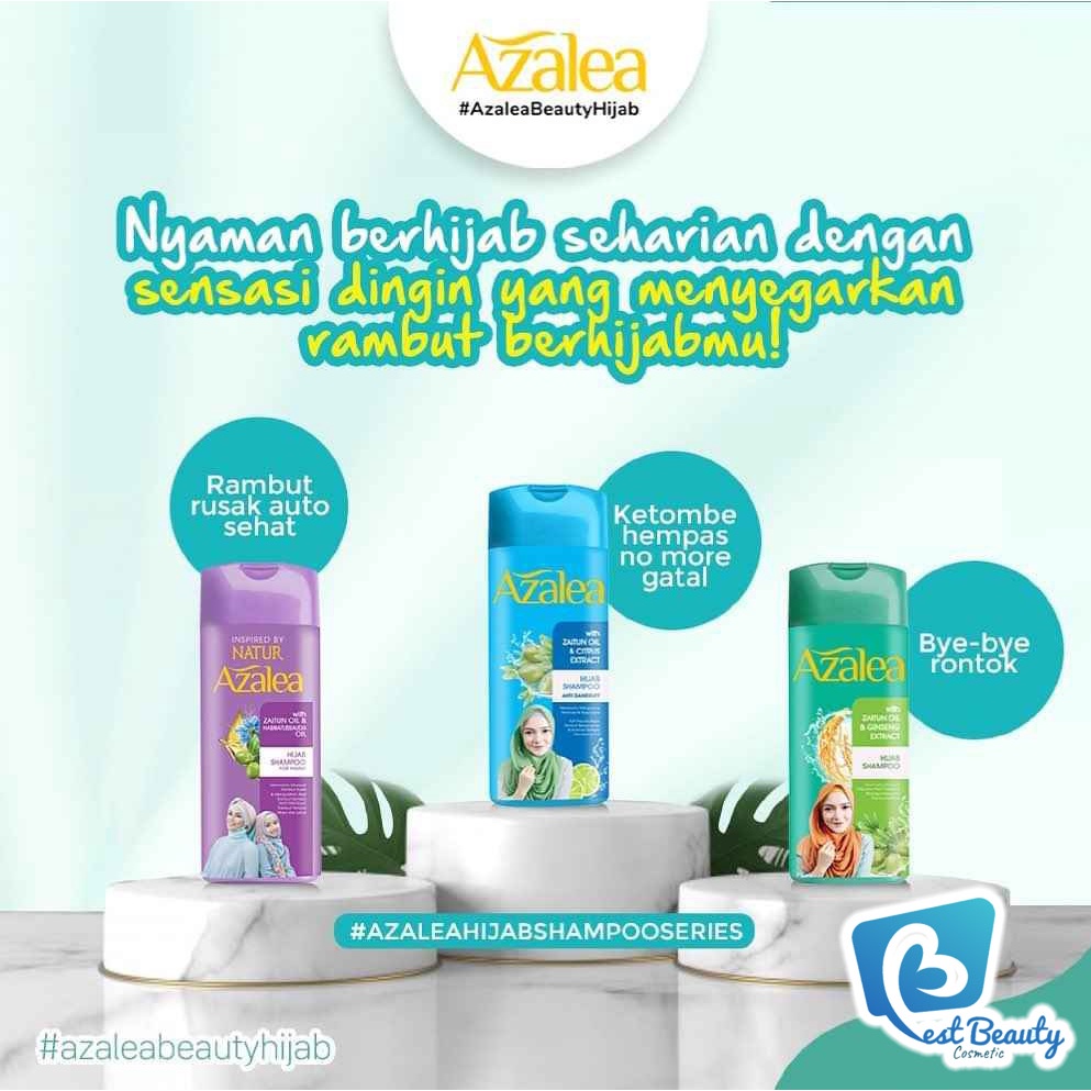 ★ BB ★ AZALEA Shampoo Citrus Extract - Zaitun Oil &amp; Ginseng Extract - Zaitun Oil &amp; Habbatussaudah Oil 180 ML