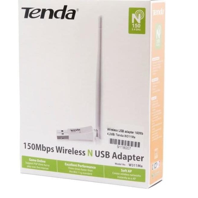 KKL Tenda W311MA Wireless N150 High Power USB Adapter .