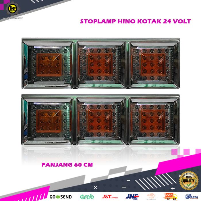 Lampu Variasi Led Stop Lamp Stoplamp Rem Sen Sein Running Belakang Kotak Stainles Variasi Mobil Hino