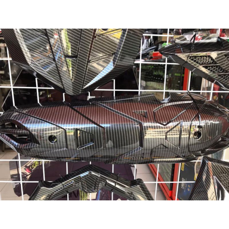 Cover Knalpot Nmax New 2020 Carbon / Cover Knalpot Nmax 2020 Carbon / Aksesoris Nmax 2020