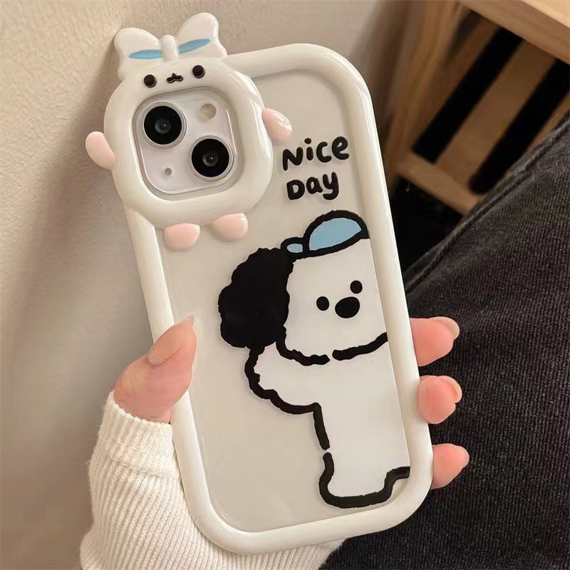 Soft Case TPU Motif Anak Anjing Untuk iPhone 13 13pro 13prm 11 7Plus 8Plus Xr XS 13 12pro Max